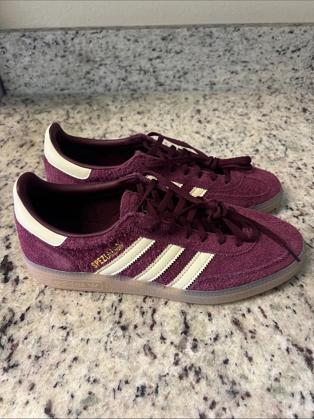 Adidas Handball Spezial Maroon and Cream 9
